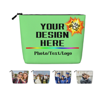 Pochette de maquillage légère personnalisée en gros avec impression de logo, photo et texte – Trousse de toilette de voyage pour femme