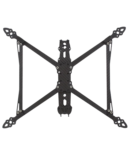 HSKRC MAK4 10-Inch FPV Drone Frame Kit Silver High Motor Power Various Flight Quadcopter Carbon Fiber 7mm Arm Accessories