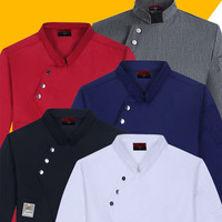 Blouses de Chef à Manches Longues Automne-Hiver pour Hommes et Femmes, Uniformes de Travail en Twill pour Restaurant, Bar, Cuisine, Pâtisserie et Personnel de Cuisine