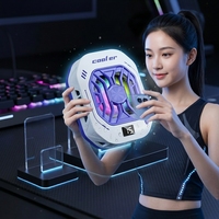 Kipas Pendingin Ponsel F25 ABS dengan Klip Belakang, Radiator, dan Penyangga Ponsel untuk Streaming dan Gaming