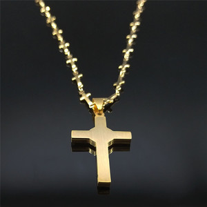 Jesús <span class=keywords><strong>Cruz</strong></span> Benedicto Medalla Colgante Collar Mujeres/Hombres Acero Inoxidable Color Oro Cadena Joyería collar <span class=keywords><strong>Cruz</strong></span> de <span class=keywords><strong>San</strong></span> <span class=keywords><strong>Benito</strong></span> (NL280) - Product Image 4