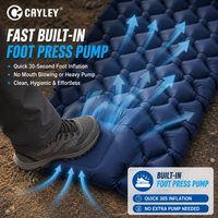 Matelas de camping auto-gonflant avec pompe à pied intégrée, imperméable, en TPU et polyester, pour la randonnée et le trekking en plein air