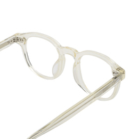Lunettes optiques de luxe anti-lumière bleue rondes personnalisées Montures de lunettes en acétate
