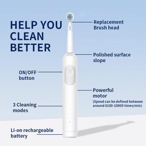 <span class=keywords><strong>Bestlife</strong></span> K1632SPL Brosse à dents électrique rechargeable oscillante avec câble de charge USB - Product Image 2
