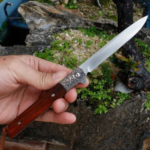 Nhà Máy Miễn Phí Oem <span class=keywords><strong>Wolf</strong></span> D2 Thép Cắm Trại Túi Edc Công Cụ Phòng Thủ Tay Cầm Bằng Gỗ Săn Bắn Ngoài Trời Chiến Thuật Survival Gấp Dao - Product Image 4