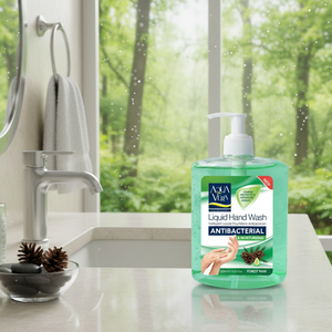 Jabón de manos líquido químico antiséptico AquaVera 500 ml lluvia del bosque - Product Image 3