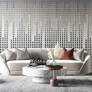 Entrada moderna Lux geometría decoración del hogar mural 3D papel tapiz diseño de pared