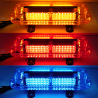 Barre lumineuse d'avertissement LED mini stroboscopique 120W, fixation magnétique, indice de protection IP65, balise lumineuse, boîtier en alliage d'aluminium PC, plusieurs couleurs, 12-24V