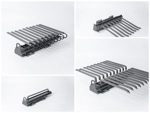 Suave y silencioso deslizamiento 22 brazo extraíble pantalones estante con poleas silenciosas pantalones deslizantes percha barra armario organizadores - Product Image 2