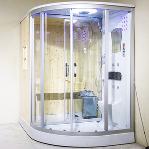 Cabina Sauna di Lusso in Legno per Interni con <span class=keywords><strong>Doccia</strong></span> Combinata, Sauna Secca e <span class=keywords><strong>Bagno</strong></span> Turco Funzionali in uno Stesso Spazio - Product Image 2