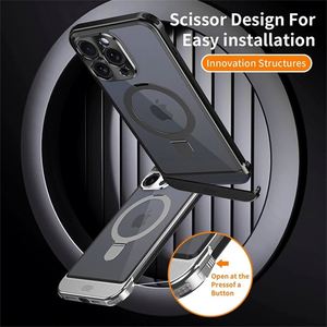 For for 16Promax & 15Promax Business Design Aromatherapy Aluminum Alloy Magnetic <b>Holder</b> Phone Case Without Bezels - Product Image 4