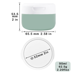 Contenitore da Viaggio in Silicone Approvato TSA da 90ml, Barattolo per Cosmetici a Bocca Larga Ricaricabile con Tappo Flip-Top - Product Image 6