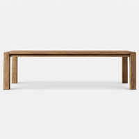 Table à manger extensible en chêne massif TrustHome et ensemble de 7 chaises à accoudoirs en tissu, écologique, durable, pour usage hôtelier