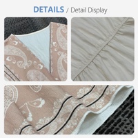 Robe longue vintage grande taille à motifs Paisley et patchwork pour femme, avec manches volantées, col en V et taille haute, style ethnique