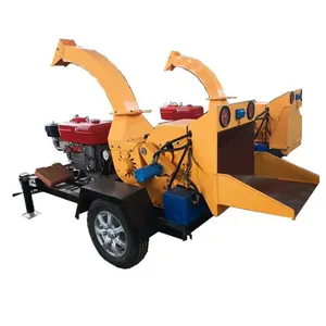 Tigarl Hot Sale Self Powered Diesel Wood Chipper Machine Hydraulic Feeding Mobile Wood Chipper Shredder 50 Hp