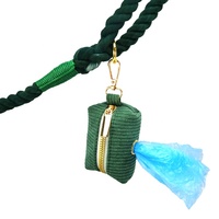 Support de sacs à déjections canines en jean SinSky, distributeur de sacs à déjections pour chien mignon, attache pour laisse, distributeur de sacs à déjections en velours côtelé pour extérieur