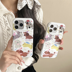 Funda para Teléfono Móvil Happy IMD con Diseño de Cachorro para iPhone 17 16 15 14 Pro Max, Linda Caricatura de Amor, Impresión en PC y TPU, Resistente a Impactos - Product Image 2