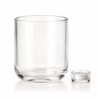 Grand Porte-Bougie en Verre Robuste avec Base Arc pour Bougies en Cire de Soja, Décoration de Table à Domicile