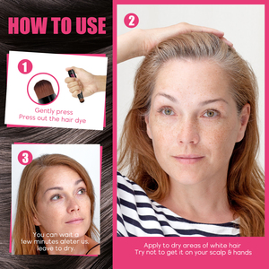 OEM tinture per capelli parrucca in pizzo penna <span class=keywords><strong>fondente</strong></span> con radice istantanea coprente per capelli correttore colorante per capelli - Product Image 4