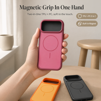 Coque de téléphone iPhone 17 Pro Max en TPU et PC, teintée, avec airbag, magnétique, antichoc, entièrement givrée, effet pastel, vente en gros