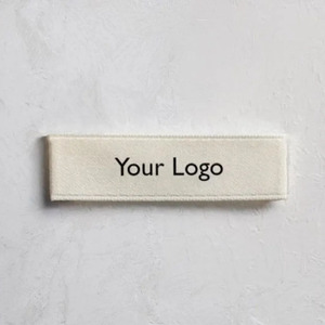 ป้ายทอโลโก้แบรนด์เสื้อผ้าที่สวมใส่สบาย ป้ายทอผ้าฝ้ายออร์แกนิกแบบกำหนดเองสำหรับเสื้อผ้า ป้ายทอผ้าสำหรับเย็บเสื้อผ้า - Product Image 5