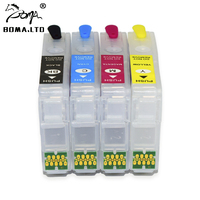 Cartouche d'encre rechargeable compatible BOMA 4 couleurs IC86 IC86BK avec puce compatible pour imprimantes Epson PX-M680F M680 M680F IC86