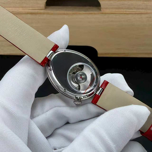 Montre de luxe pour femme, mécanique automatique, haute précision, avec boîtier ovale argenté miniature multicolore personnalisé et lunette sertie de diamants - Product Image 5