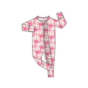 Mameluco con cremallera de manga larga para niñas recién nacidas con diseño personalizado, nuevos diseños de moda de otoño - Product Image 4