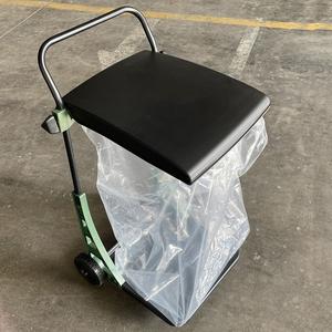 수하물 쓰레기 비닐 봉투 핸드 푸시 트롤리 이동 핸드 푸시 가든 리프 컬렉션 쓰레기 카트 - Product Image 5