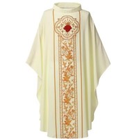 Nouvelle Chasuble Imprimée pour Célébrant d'Église, Pasteur ou Prêtre, Toge Vintage, Robe, Cape, Soutane, Vêtement Liturgique Blanc, Rouge, Vert, Violet