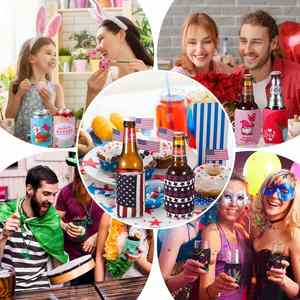 Manchons à bière personnalisés 12oz en néoprène, porte-canettes isothermes avec logo personnalisé, Coozies pour boissons - Product Image 3