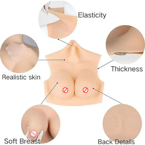 Prothèses mammaires en silicone pour travestis |   Plaque de poitrine réaliste pour drag queen, cosplay, body shaper - Product Image 3