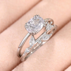 Set di Anelli con Foglie in Zirconia Marquise per Donne, Gioielli di Design Eleganti e Versatili - Product Image 3