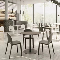 Table de salle à manger carrée moderne Table de négociation commerciale en métal en pierre pour magasin de thé au lait Restaurant occidental Noir Blanc Utilisation extérieure