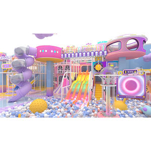 Attrezzature Creative per Parco Giochi al Coperto per Bambini, Area Giochi Commerciale Morbida con Set di Altalene e Scivoli in Plastica - Product Image 5