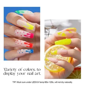 ROSALIND-Esmalte de uñas en gel fluorescente para el hogar, set de 6 colores para manicura DIY