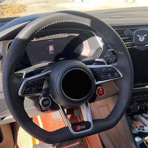 พวงมาลัยทรง R8 สำหรับ Audi <span class=keywords><strong>A4</strong></span> S4 A5 S5 <span class=keywords><strong>B9</strong></span> (2017-2023) พวงมาลัยแบบปลายแบน หุ้มหนังแบบเจาะรู พวงมาลัย R8 - Product Image 5