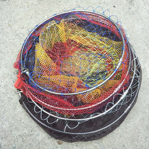 Tête de épuisette en alliage d'aluminium avec filet en colle colorée, pliable et repliable, accessoire de pêche - Product Image 2