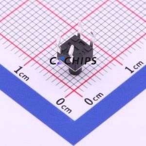 TS-1009-AR06016 Tactile Switch Through hole-4P,4.5x4.5mm Switch Single Pole Single Throw Round Button 1.6N Through Hole - Product Image 2