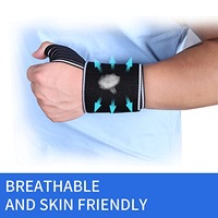 Attelle de poignet pour syndrome du canal carpien, ultra-fine, en nylon, avec sangle de compression respirante et fermeture auto-agrippante réglable, pour la musculation