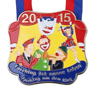 Medallón personalizado de Carnaval para invierno, medalla de Carnaval con grabado de 3mm, de metal, dorado, deportivo, con estampado uv de lincardos, 2021