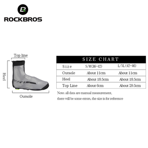 ROCKBROS — housse de chaussures de vélo, couverture de protection, réfléchissante, imperméable, chaussures de vélo, <span class=keywords><strong>vtt</strong></span>, hiver chaud - Product Image 6