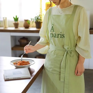 Summer Thin Apron For Kitchen Home Use Women Embroidered Pure Cotton Water Repellent Daily Cooking Apron - Product Image 4