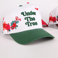 Topi Baseball Bordir Berkualitas Tinggi Grosir, Desainer Topi Baseball Dua Warna, Topi Baseball 5 Panel Custom
