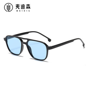 Maidis Sunglasses Plastic <b>Frame</b> Blue Lens UV400 Unisex Aviator Style - Product Image 1