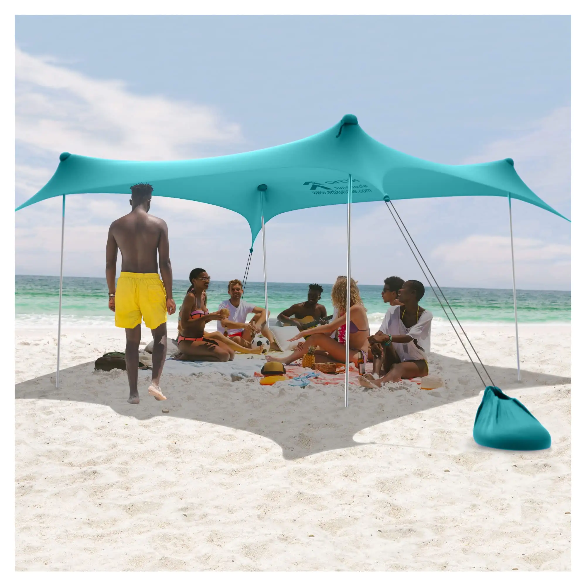 Hochwertige leichte UV-beständige Sonnenschutz Plane Hängematte Zelt Hängematte Regen fliege Camping Plane mit Stange