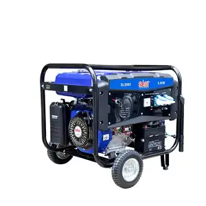 Düşük gürültü taşınabilir çerçeve 15HP 4 vuruş 5.5KW benzinli jeneratör