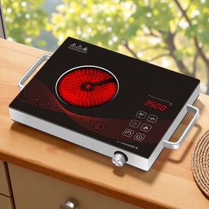 Placa de Cocina de Inducción de Cristal Negro Premium, 220V, Táctil Digital, Portátil, con Temporizador y Protección Contra Sobrecalentamiento - Product Image 1