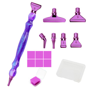 Penne diamantate in resina glitterata con punte Multi Placer in metallo viola per arte diamante fai da te - Product Image 6