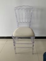 Chaise Napoléon pour mariage et événements de banquet, chaise d'hôtel empilable de style Chiavari avec structure métallique